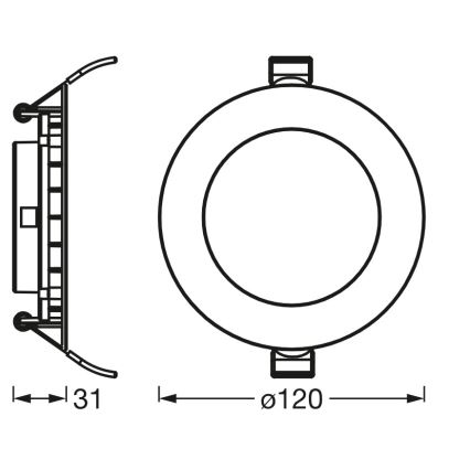 Osram - LED indbygningsarmatur SLIM LED/8W/230V 4000K