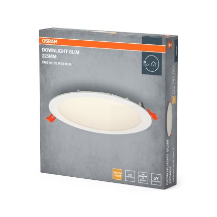 Osram - LED indbygningslampe SLIM LED/22W/230V 3000K