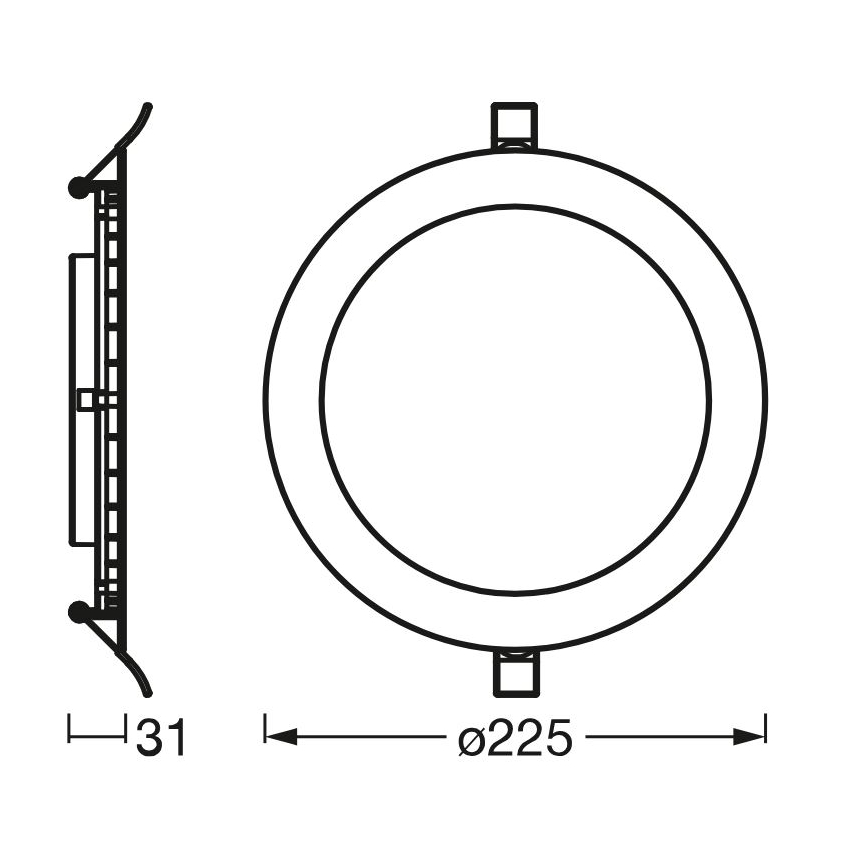 Osram - LED indbygningslampe SLIM LED/22W/230V 3000K