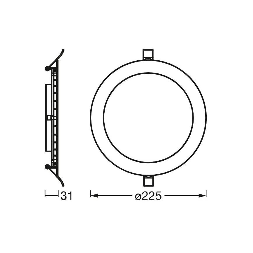 Osram - LED indbygningslampe SLIM LED/22W/230V 4000K