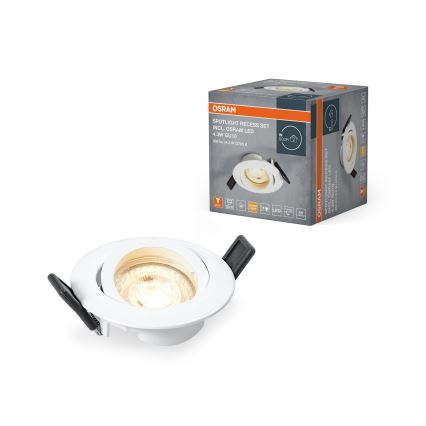 Osram - LED indbygningsspot SPOT 1xGU10/4,3W/230V 2700K CRI 90 hvid