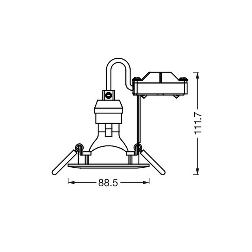 Osram - LED indbygningsspot SPOT 1xGU10/4,3W/230V 2700K CRI 90 hvid