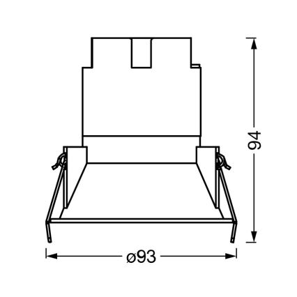Osram - LED indbygningsspot SPOT TWIST LED/10W/230V 3000K Ø 9,3 cm hvid