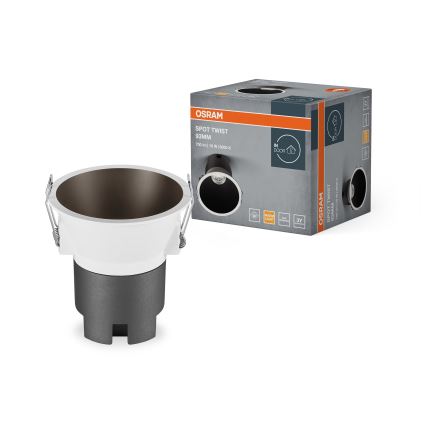 Osram - LED indbygningsspot SPOT TWIST LED/10W/230V 3000K Ø 9,3 cm hvid/sort