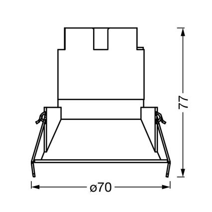 Osram - LED-indbygningsspot SPOT TWIST LED/5W/230V 3000K Ø 7 cm hvid/sølv