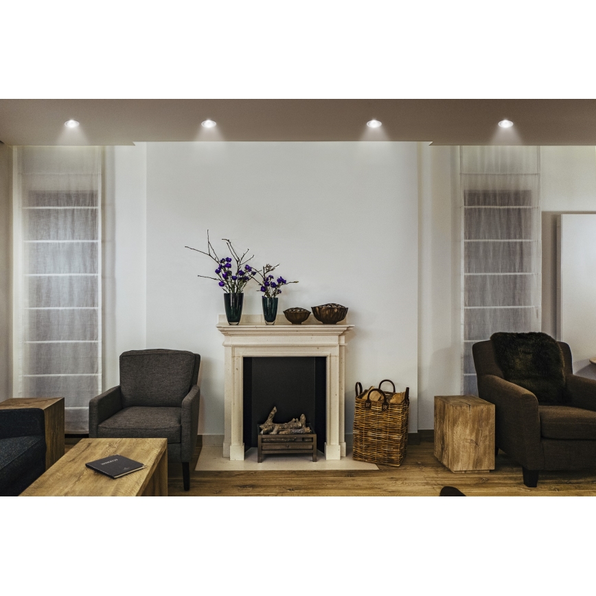 Osram - LED-indbygningsspot SPOT TWIST LED/5W/230V 4000K Ø 7 cm hvid/sølv