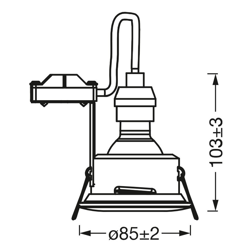 Osram - LED indbygningsspot til badeværelse SPOT 1xGU10/4,3W/230V 2700K CRI 90 Ø 8,5 cm IP65 hvid