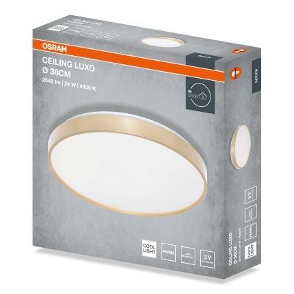 Osram - LED loftarmatur CEILING LUXO LED/24W/230V Ø 38 cm guld