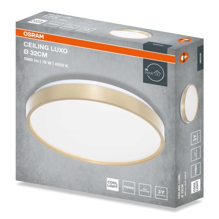 Osram - LED loftlampe CEILING LUXO LED/18W/230V Ø 32 cm guld