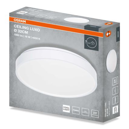 Osram - LED-loftlampe CEILING LUXO LED/18W/230V Ø 32 cm hvid
