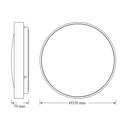 Osram - LED loftlampe med skumringssensor CEILING LUXO LED/18W/230V Ø 32 cm sølv