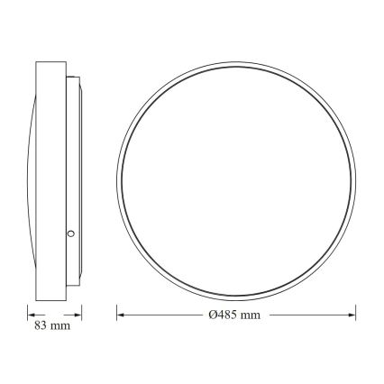 Osram - LED-loftlampe CEILING LUXO LED/36W/230V Ø 49 cm, guld