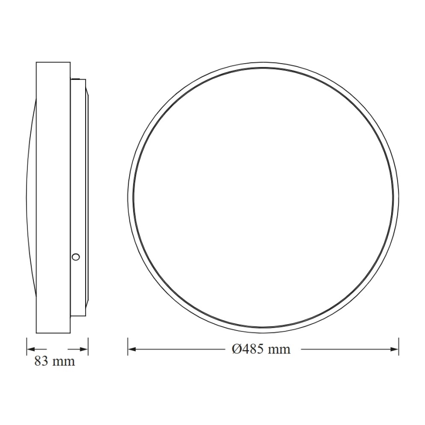 Osram - LED-loftlampe CEILING LUXO LED/36W/230V Ø 49 cm sort