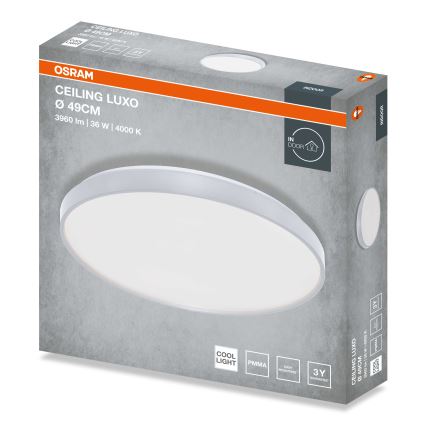 Osram - LED-loftlampe CEILING LUXO LED/36W/230V, Ø 49 cm, sølv