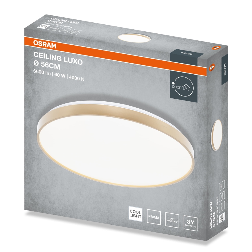 Osram - LED-loftlampe CEILING LUXO LED/60W/230V Ø 56 cm guldfarvet