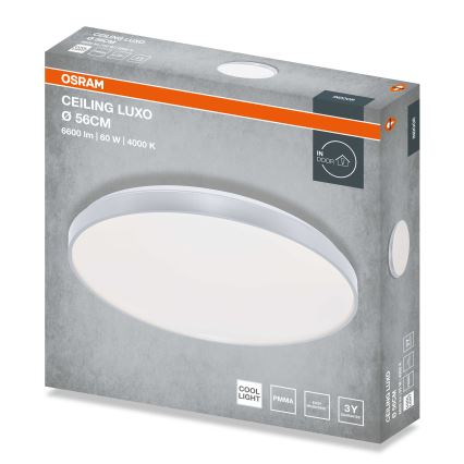 Osram - LED-loftlampe CEILING LUXO LED/60W/230V Ø 56 cm sølv