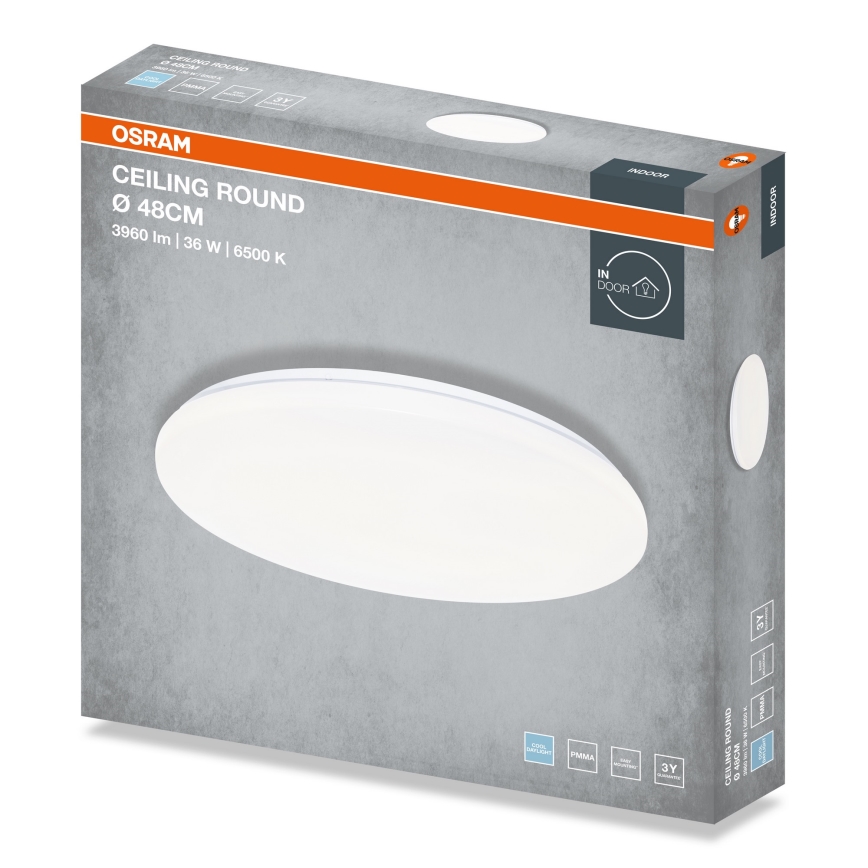 Osram - LED-loftlampe CEILING ROUND LED/36W/230V 6500K Ø 48 cm hvid