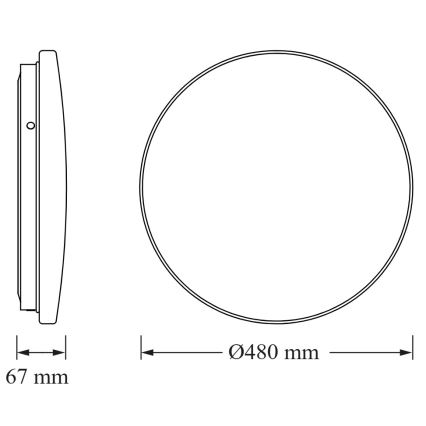 Osram - LED-loftlampe CEILING ROUND LED/36W/230V 6500K Ø 48 cm hvid