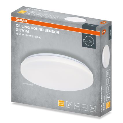Osram - LED loftlampe med skumringssensor ROUND LED/24W/230V Ø 37 cm