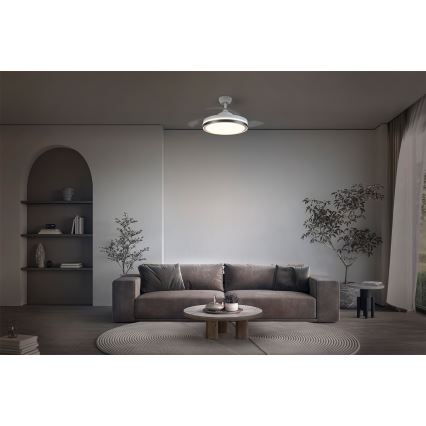 Osram - LED-loftarmatur med indbygget ventilator CEILING FAN LED/66W/230V 3000/4000/6500K hvid + fjernbetjening
