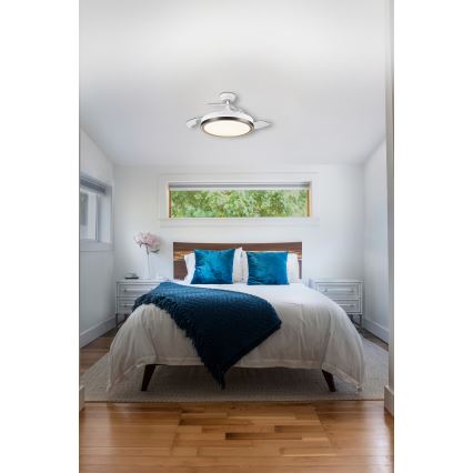 Osram - LED-loftarmatur med indbygget ventilator CEILING FAN LED/66W/230V 3000/4000/6500K hvid + fjernbetjening