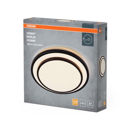 Osram - LED loftlampe ORBIS BERLIN LED/16W/230V Ø 29,3 cm sort