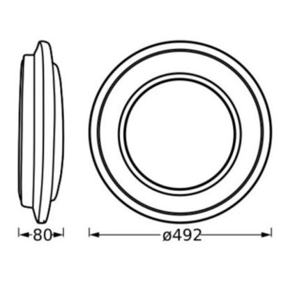 Osram - LED loftlampe ORBIS BERLIN LED/36W/230V Ø 49,2 cm sort