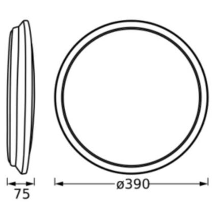 Osram - LED loftlampe ORBIS DUBLIN LED/24W/230V Ø 39 cm sølv