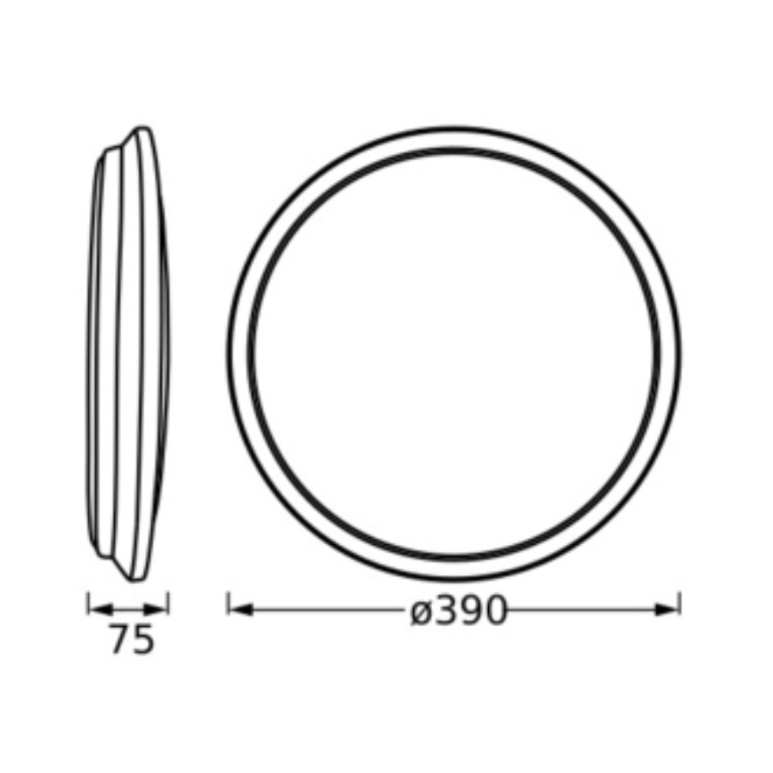 Osram - LED loftlampe ORBIS DUBLIN LED/24W/230V Ø 39 cm sølv