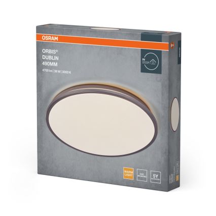 Osram - LED loftlampe ORBIS DUBLIN LED/36W/230V Ø 49 cm sølv