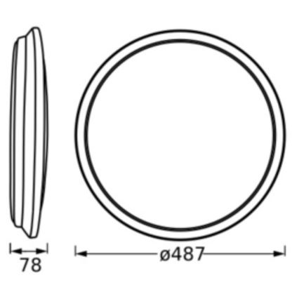 Osram - LED loftlampe ORBIS DUBLIN LED/36W/230V Ø 49 cm sølv