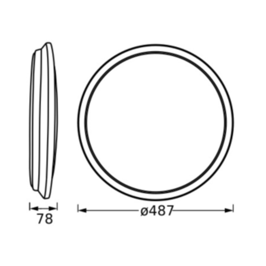Osram - LED loftlampe ORBIS DUBLIN LED/36W/230V Ø 49 cm sølv