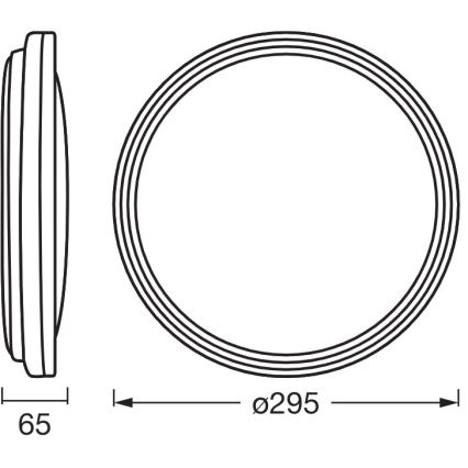 Osram - LED loftlampe ORBIS HELMAN LED/16W/230V Ø 29,5 cm sølv