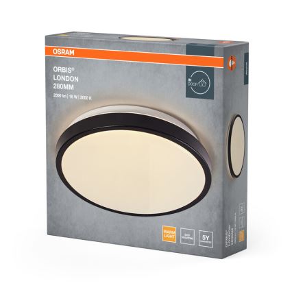 Osram - LED-loftlampe ORBIS LONDON LED/16W/230V, Ø 28 cm, sort