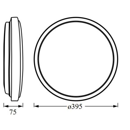 Osram - LED-loftlampe ORBIS LONDON LED/24W/230V Ø 39,5 cm hvid