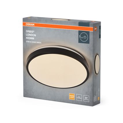 Osram - LED-loftlampe ORBIS LONDON LED/24W/230V Ø 39,5 cm, sort