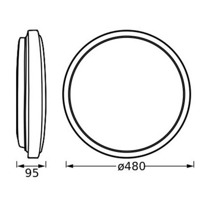 Osram - LED loftlampe ORBIS LONDON LED/36W/230V Ø 48 cm hvid