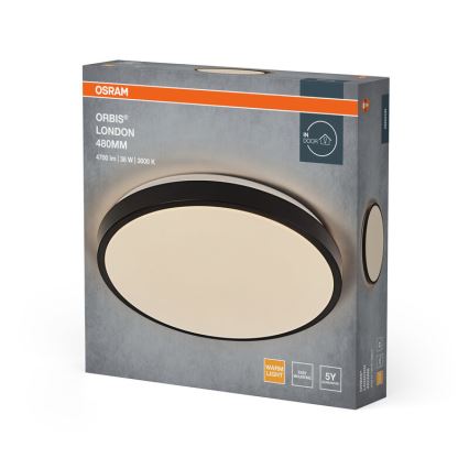 Osram - LED loftlampe ORBIS LONDON LED/36W/230V Ø 48 cm sort