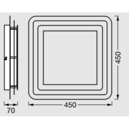 Osram - LED loftlampe ORBIS SPIRAL LED/26W/230V 45x45 cm hvid