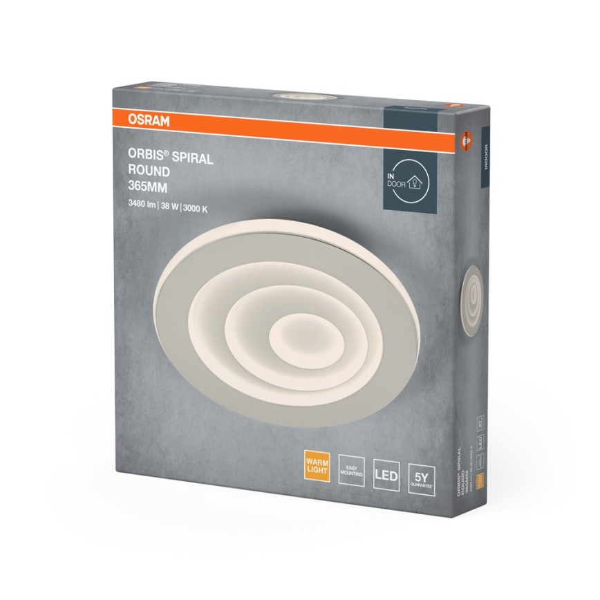 Osram - LED-loftlampe ORBIS SPIRAL LED/38W/230V Ø 36,5 cm hvid
