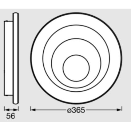 Osram - LED-loftlampe ORBIS SPIRAL LED/38W/230V Ø 36,5 cm hvid