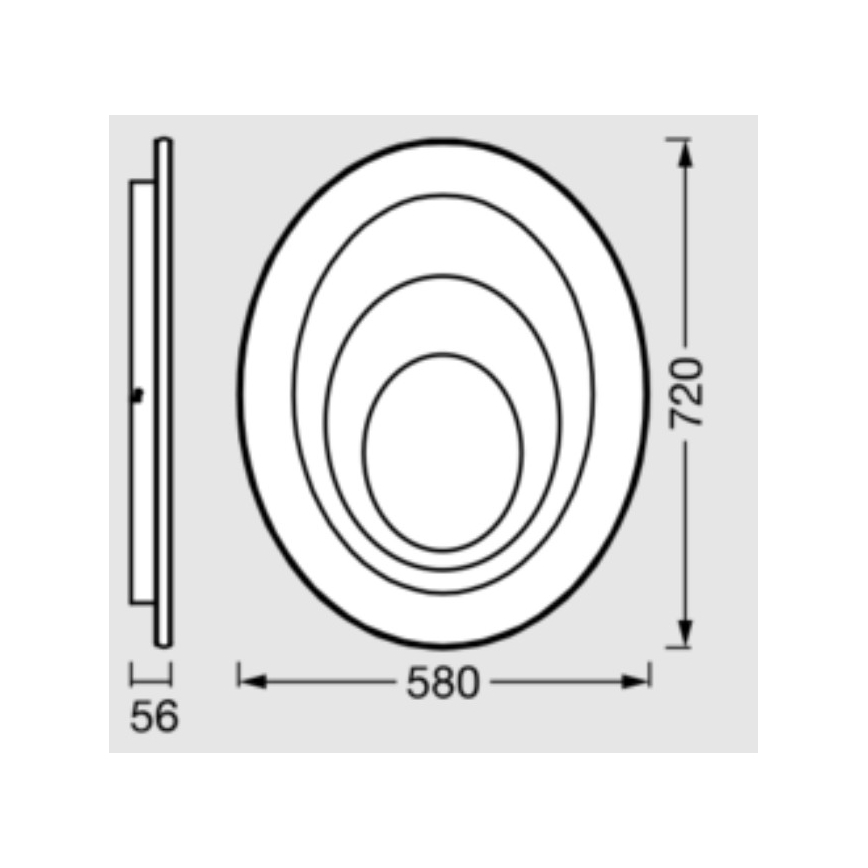 Osram - LED-loftlampe ORBIS SPIRAL LED/63W/230V hvid