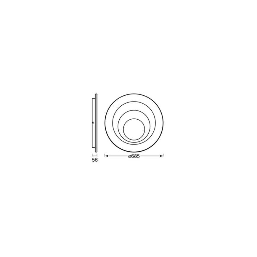 Osram - LED loftlampe ORBIS SPIRAL LED/63W/230V Ø 68,5 cm
