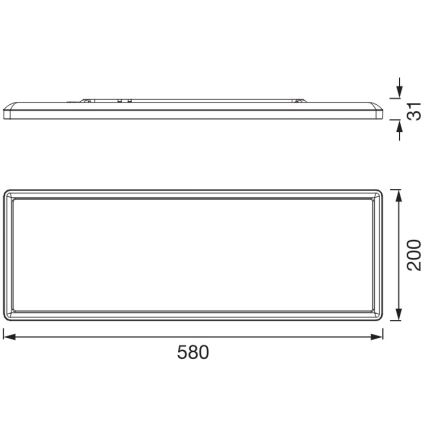 Osram - LED Loftarmatur PLANON EASYFIX LED/24W/230V 2800/4000/6000K IP54 sort