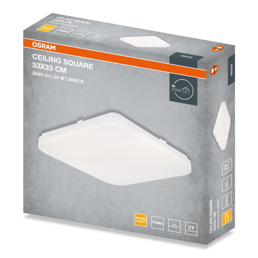 Osram - LED loftlampe SQUARE LED/24W/230V 33x33 cm