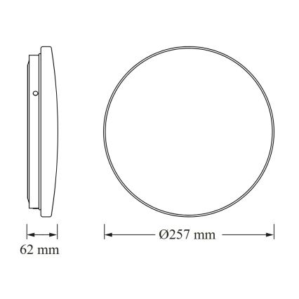 Osram - LED-loftlampe til badeværelse CEILING ROUND LED/12W/230V 6500K Ø 26 cm IP44 hvid