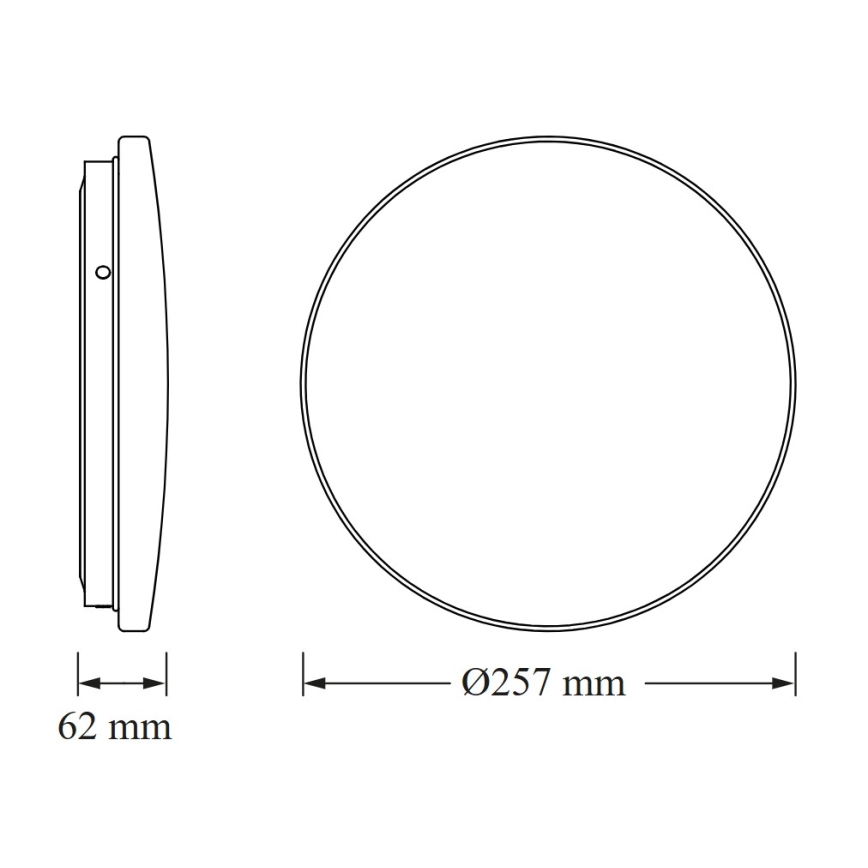 Osram - LED-loftlampe til badeværelse CEILING ROUND LED/12W/230V 6500K Ø 26 cm IP44 hvid