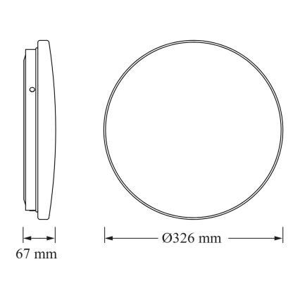 Osram - LED-loftlampe til badeværelse CEILING ROUND LED/18W/230V 4000K Ø 33 cm IP44 hvid