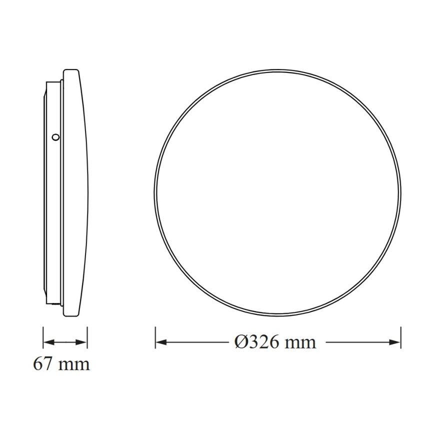 Osram - LED loftlampe til badeværelse CEILING ROUND LED/18W/230V 6500K Ø 33 cm IP44 hvid