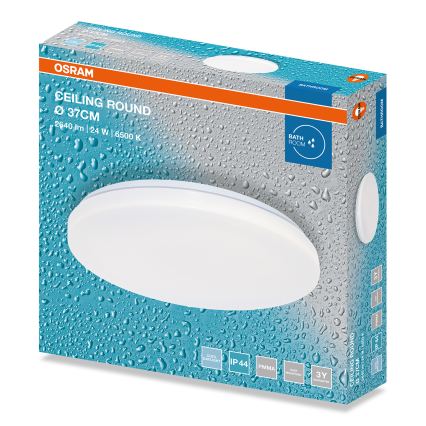 Osram - LED loftlampe til badeværelset CEILING ROUND LED/24W/230V 6500K Ø 37 cm IP44 hvid